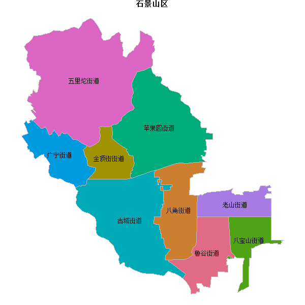 石景山区乡镇地图JSON数据WGS84坐标系.json