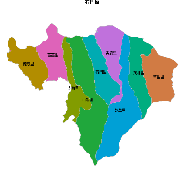 石門區乡镇地图shp数据WGS84坐标系.shp