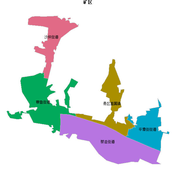 矿区乡镇地图shp数据WGS84坐标系.shp