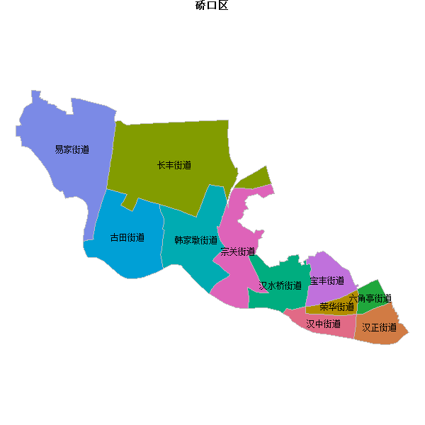硚口区乡镇地图DWG数据WGS84坐标系.DWG