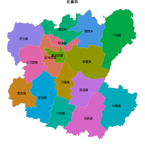 社旗县乡镇地图KML数据WGS84坐标系.KML