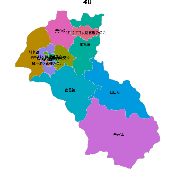 祁县乡镇地图shp数据WGS84坐标系.shp