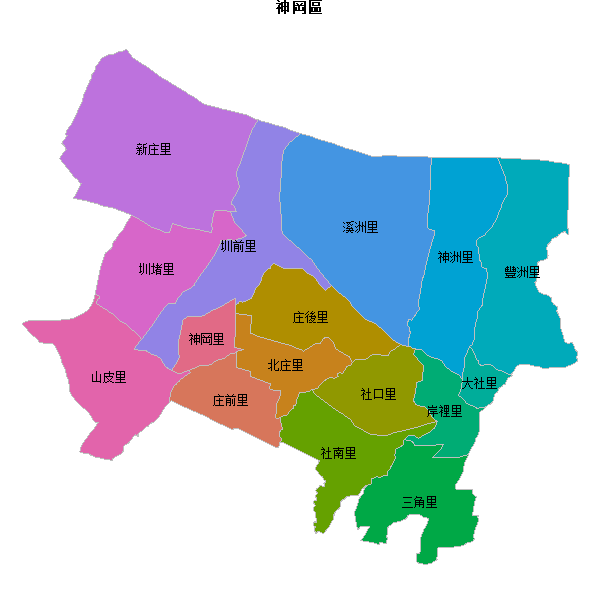 神岡區乡镇地图shp数据WGS84坐标系.shp