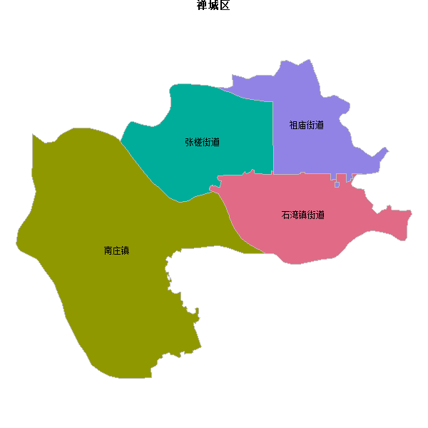 禅城区乡镇地图shp数据WGS84坐标系.shp