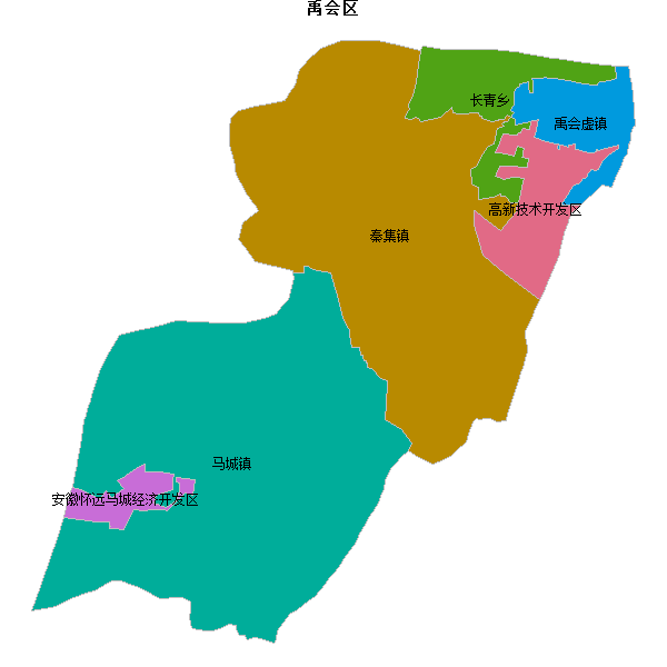 禹会区乡镇地图shp数据WGS84坐标系.shp