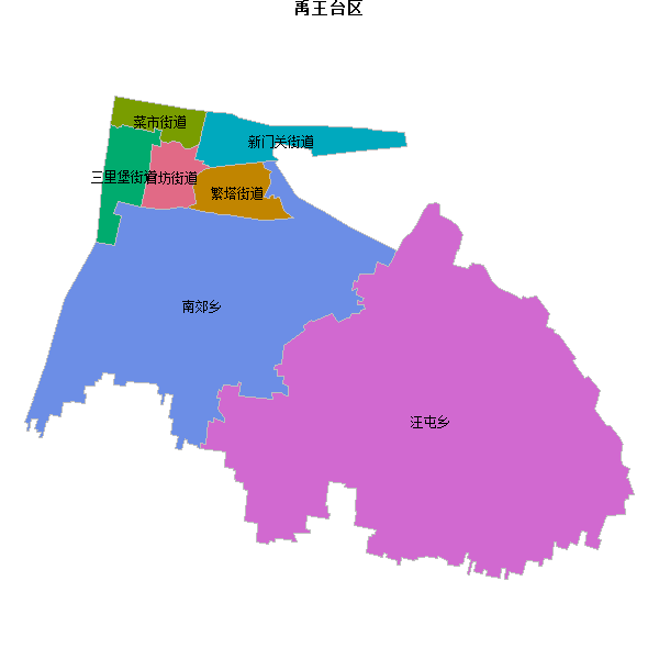 禹王台区乡镇地图DWG数据WGS84坐标系.DWG