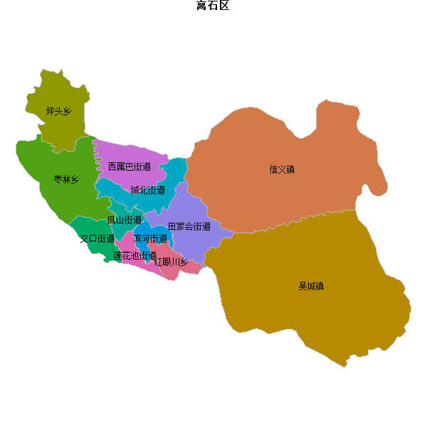 离石区乡镇地图shp数据WGS84坐标系.shp