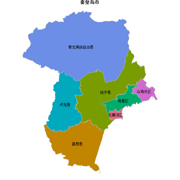 秦皇岛市地图shp数据WGS84坐标系.shp