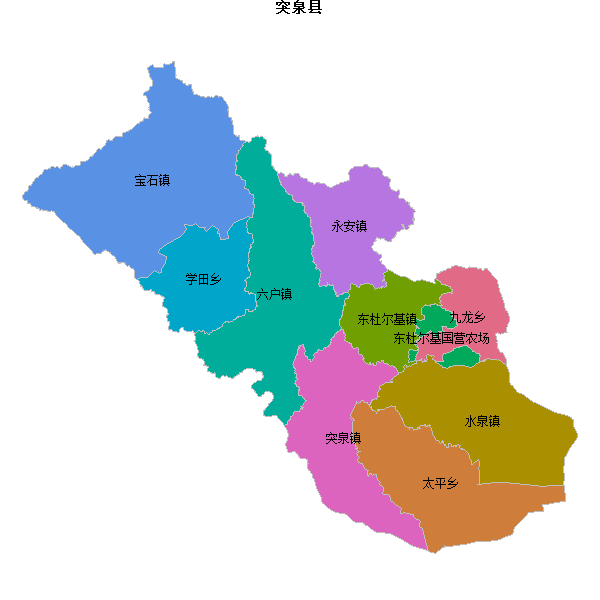 突泉县乡镇地图shp数据WGS84坐标系.shp