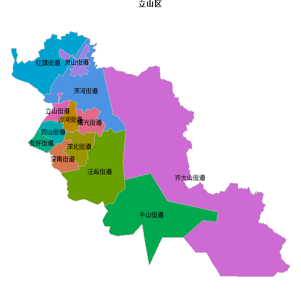 立山区乡镇地图shp数据WGS84坐标系.shp
