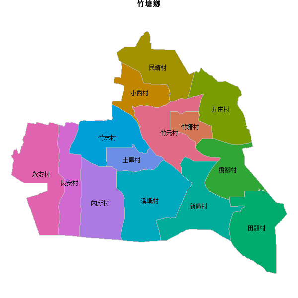 竹塘鄉乡镇地图shp数据WGS84坐标系.shp