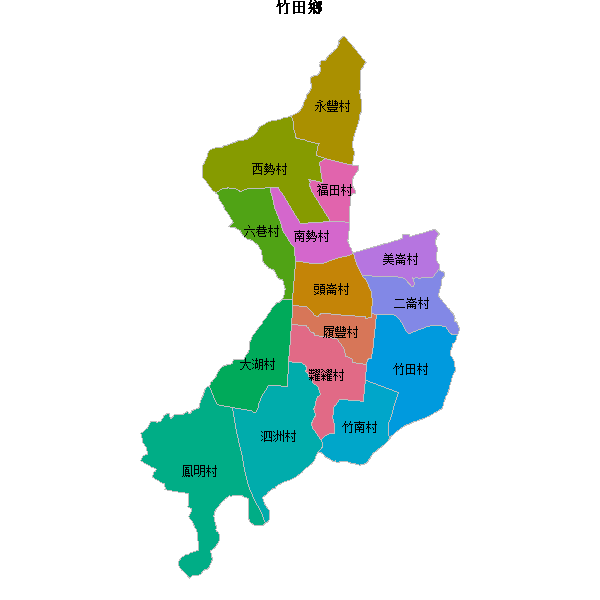 竹田鄉乡镇地图shp数据WGS84坐标系.shp