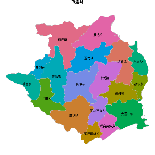 筠连县乡镇地图KML数据WGS84坐标系.KML