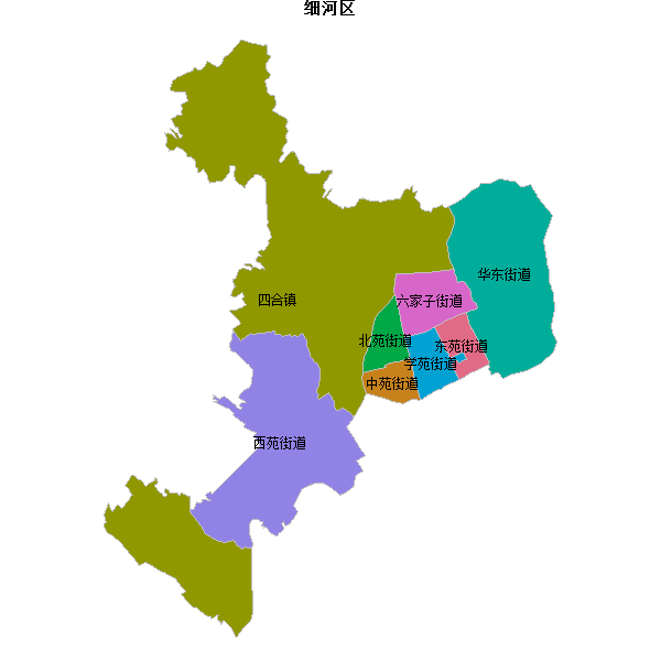 细河区乡镇地图shp数据WGS84坐标系.shp