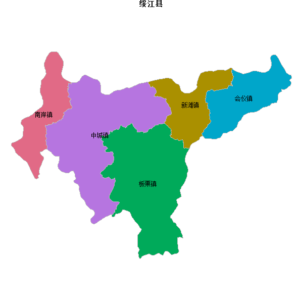 绥江县乡镇地图shp数据WGS84坐标系.shp