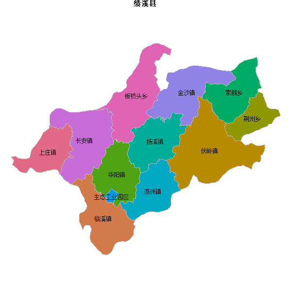 绩溪县乡镇地图shp数据WGS84坐标系.shp