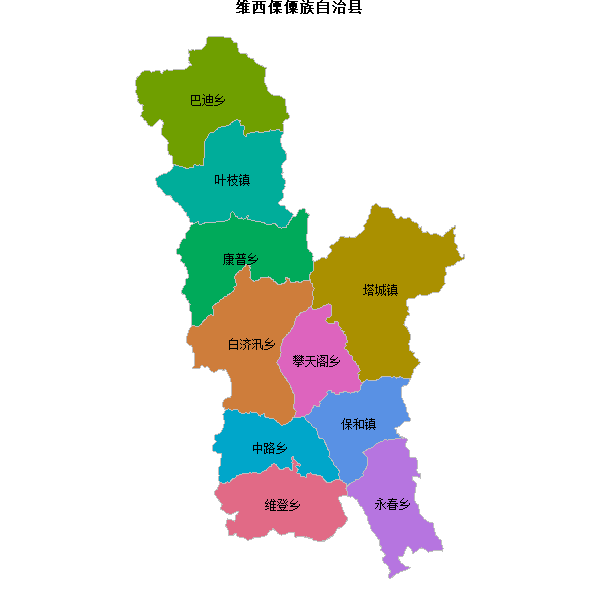 维西傈僳族自治县乡镇地图shp数据WGS84坐标系.shp