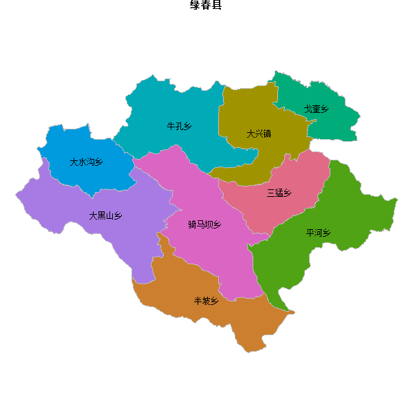 绿春县乡镇地图shp数据WGS84坐标系.shp