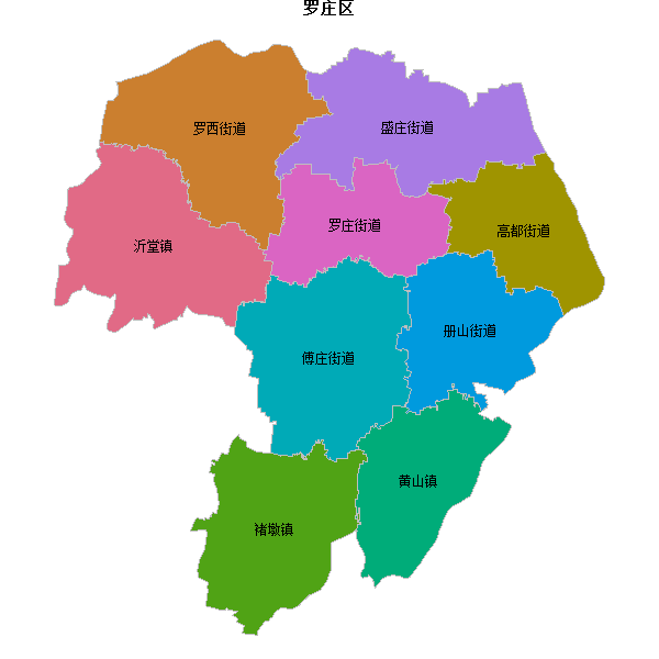 罗庄区乡镇地图shp数据WGS84坐标系.shp