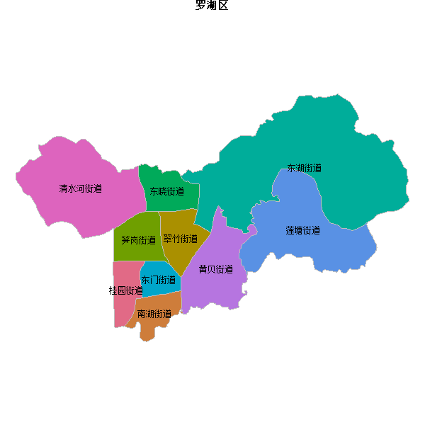 罗湖区乡镇地图shp数据WGS84坐标系.shp
