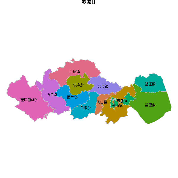罗源县乡镇地图shp数据WGS84坐标系.shp