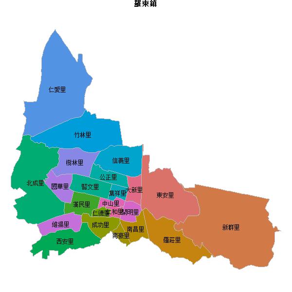 羅東鎮乡镇地图DWG数据WGS84坐标系.DWG