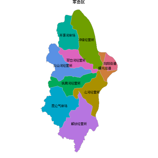 翠峦区乡镇地图shp数据WGS84坐标系.shp