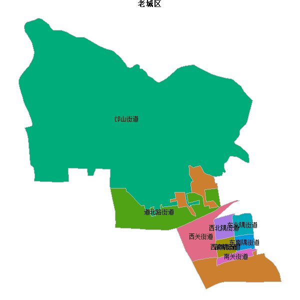 老城区乡镇地图DWG数据WGS84坐标系.DWG