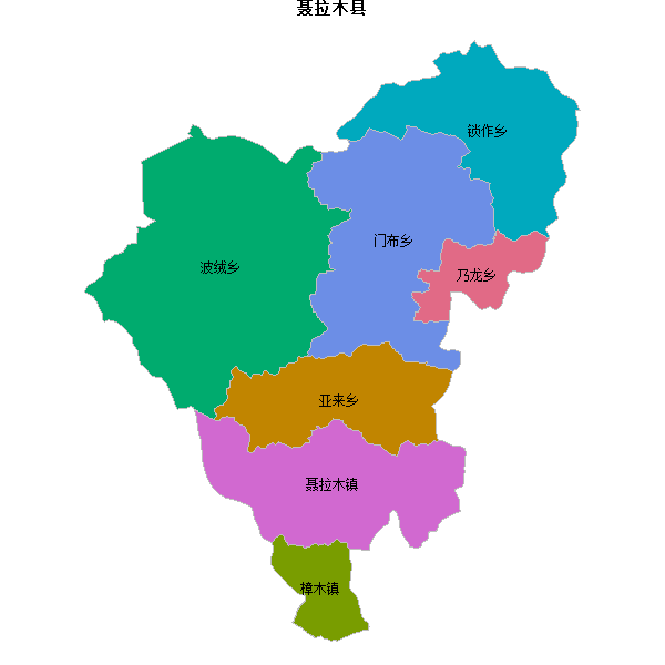 聂拉木县乡镇地图shp数据WGS84坐标系.shp