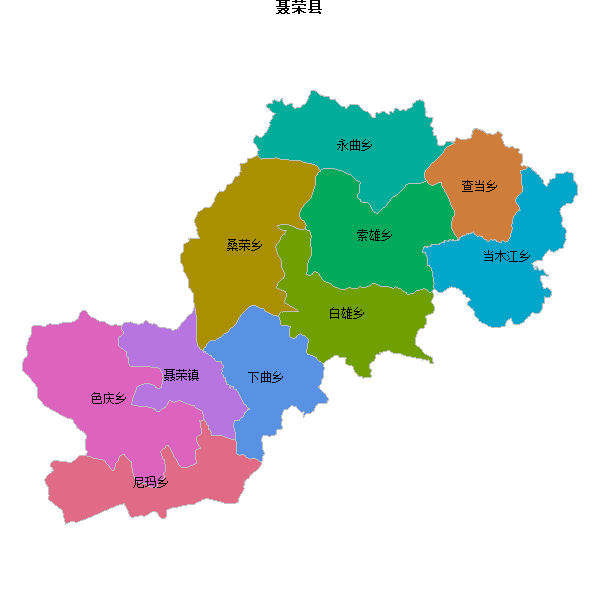 聂荣县乡镇地图shp数据WGS84坐标系.shp