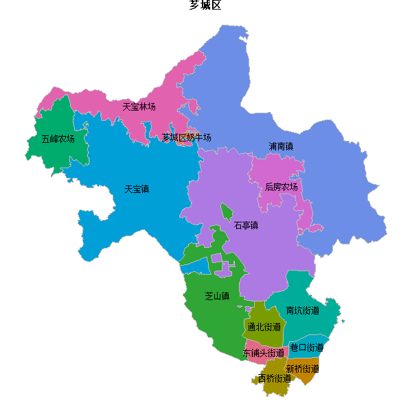 芗城区乡镇地图shp数据WGS84坐标系.shp