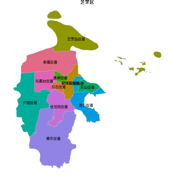 芝罘区乡镇地图shp数据WGS84坐标系.shp