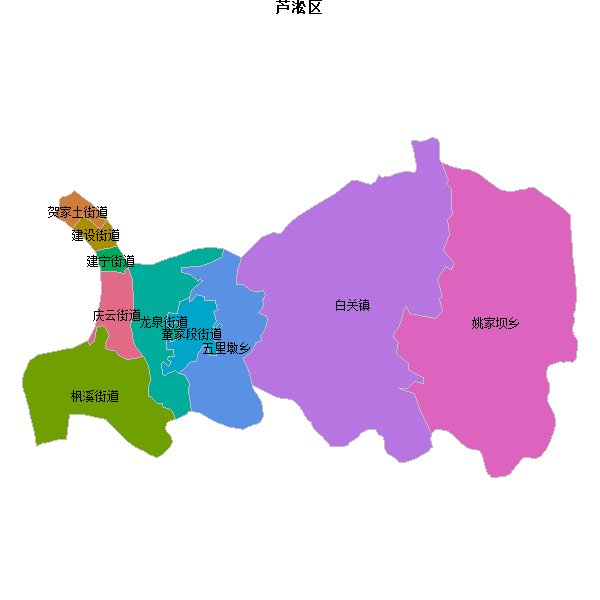 芦淞区乡镇地图shp数据WGS84坐标系.shp