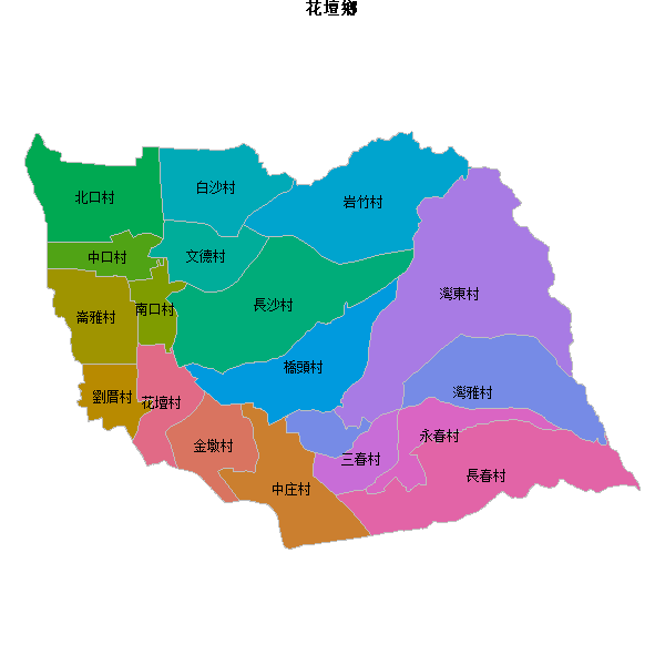 花壇鄉乡镇地图shp数据WGS84坐标系.shp