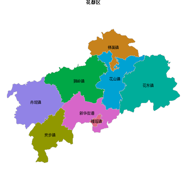 花都区乡镇地图shp数据WGS84坐标系.shp
