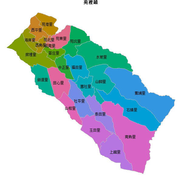 苑裡鎮乡镇地图shp数据WGS84坐标系.shp