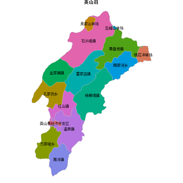 英山县乡镇地图shp数据WGS84坐标系.shp