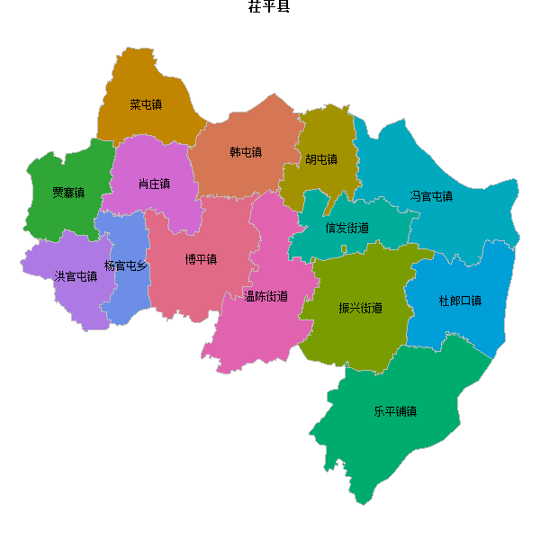 茌平县乡镇地图shp数据WGS84坐标系.shp