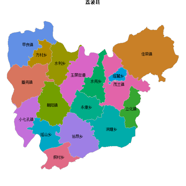 荔波县乡镇地图shp数据WGS84坐标系.shp