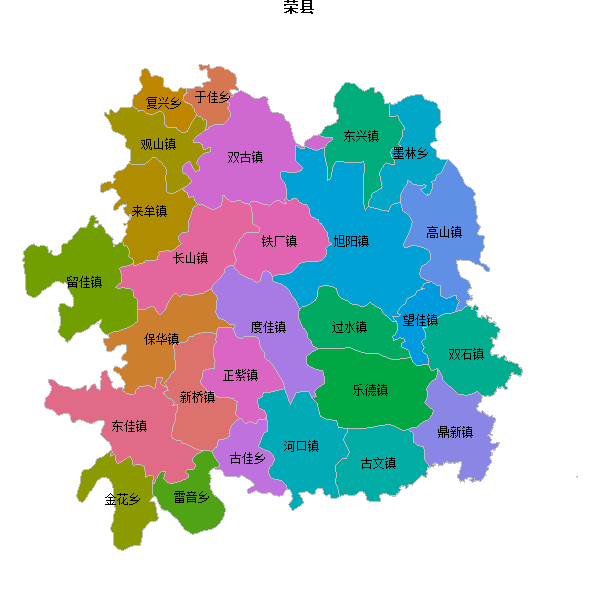 荣县乡镇地图shp数据WGS84坐标系.shp