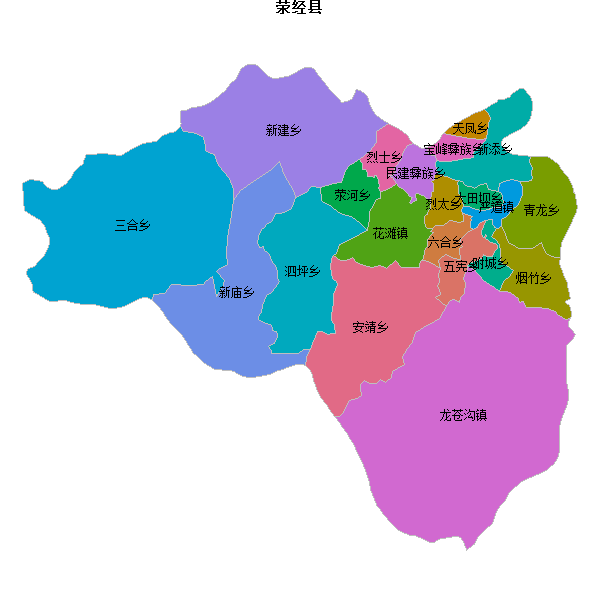 荥经县乡镇地图shp数据WGS84坐标系.shp