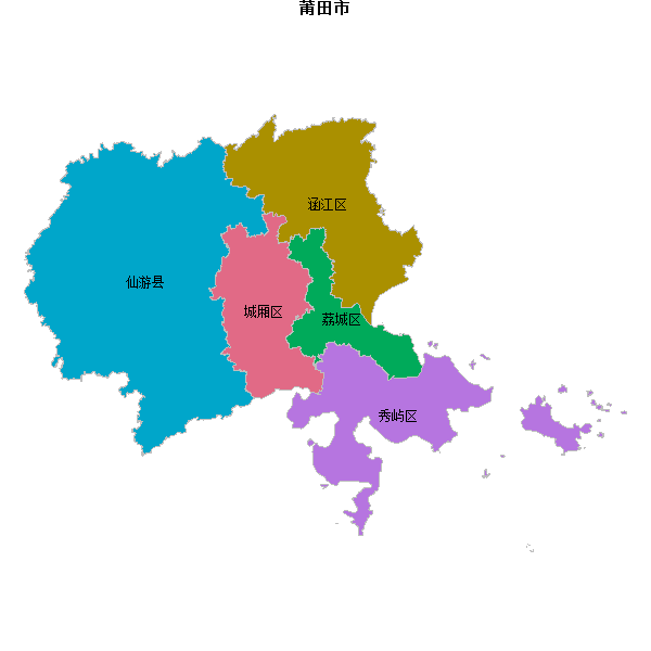 莆田市地图shp数据WGS84坐标系.shp