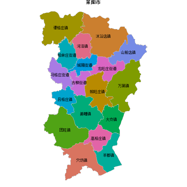 莱阳市乡镇地图shp数据WGS84坐标系.shp