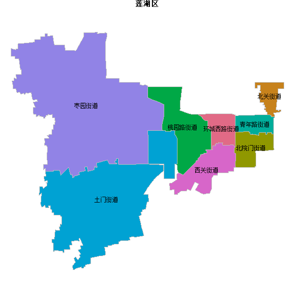 莲湖区乡镇地图shp数据WGS84坐标系.shp