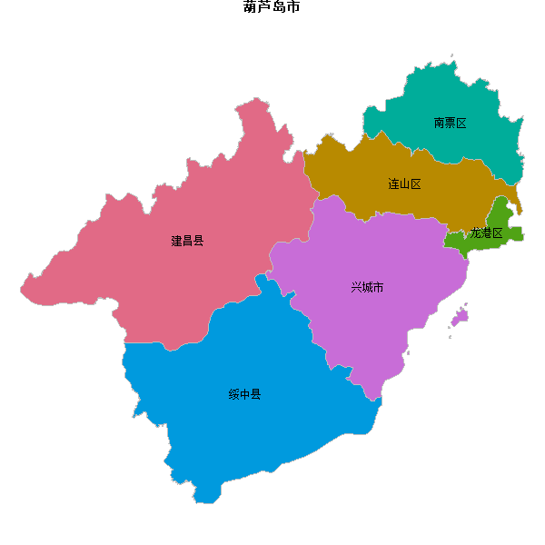 葫芦岛市地图shp数据WGS84坐标系.shp