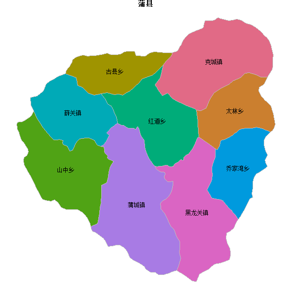 蒲县乡镇地图KML数据WGS84坐标系.KML