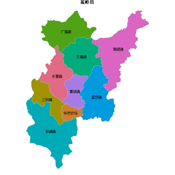 蕉岭县乡镇地图shp数据WGS84坐标系.shp