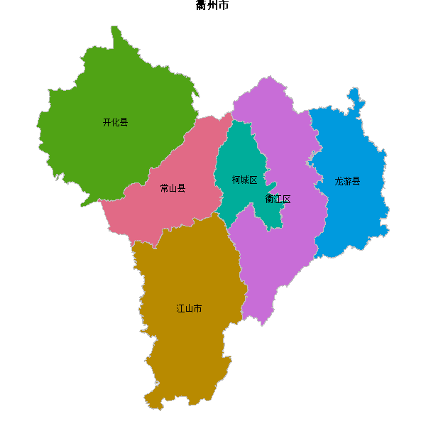 衢州市地图shp数据WGS84坐标系.shp