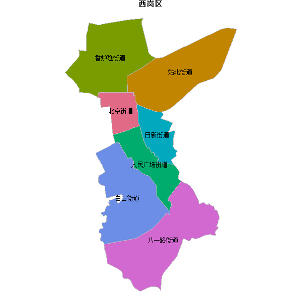 西岗区乡镇地图KML数据WGS84坐标系.KML