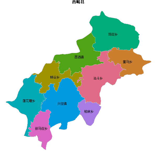 西畴县乡镇地图shp数据WGS84坐标系.shp
